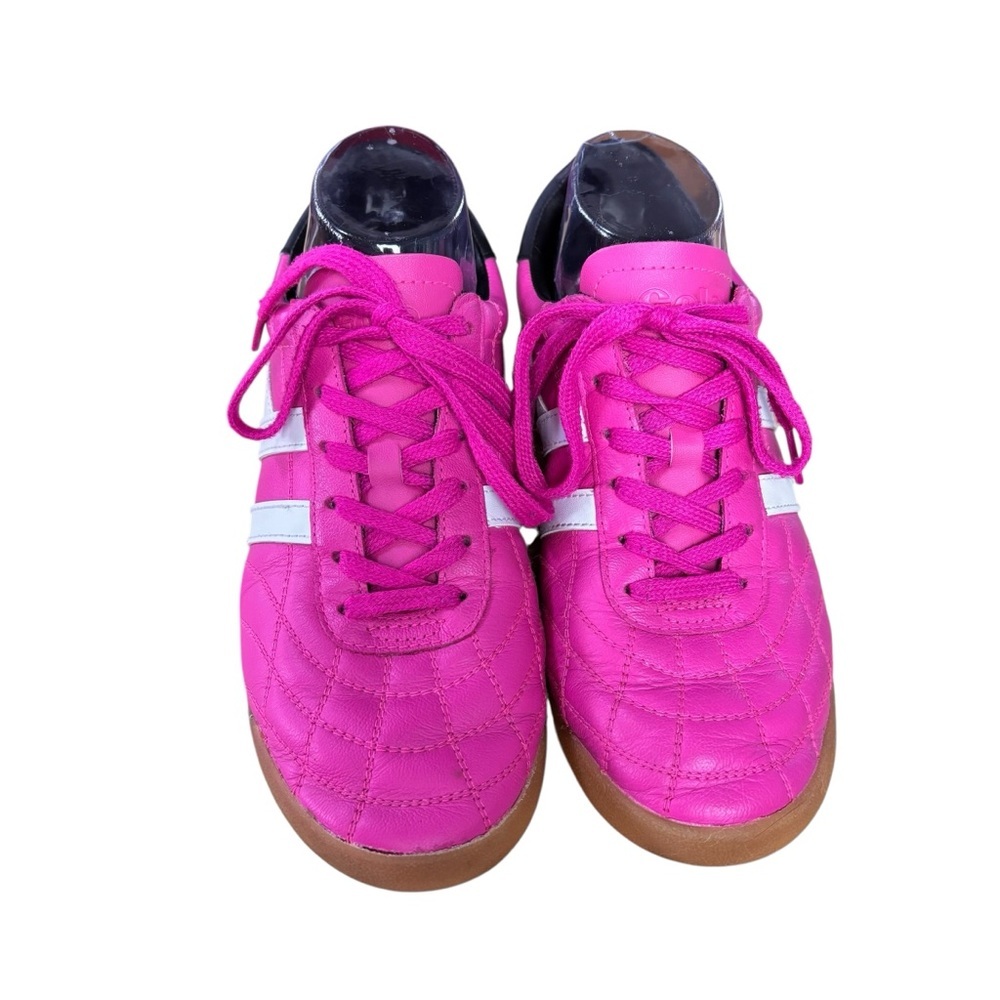Gola Classics Stadium Quilted Leather Sneakers Pink/White – Women’s Sz 7.5 - Picture 2 of 10
